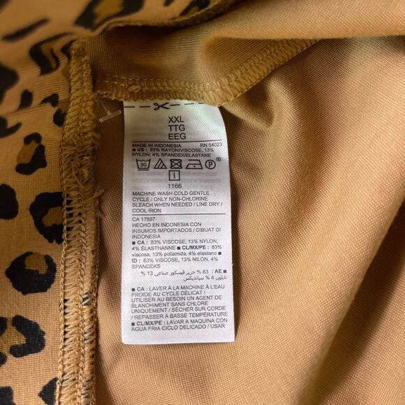 Old Navy Stevie Leopard Print Ponte Knit High Rise Pull On Pants Size XXL NEW - Picture 7 of 10